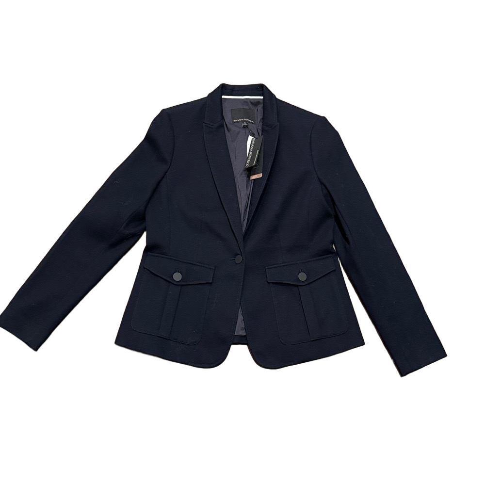 Navy Blue Single Button Women’s Banana Republic Blazer | Size 8